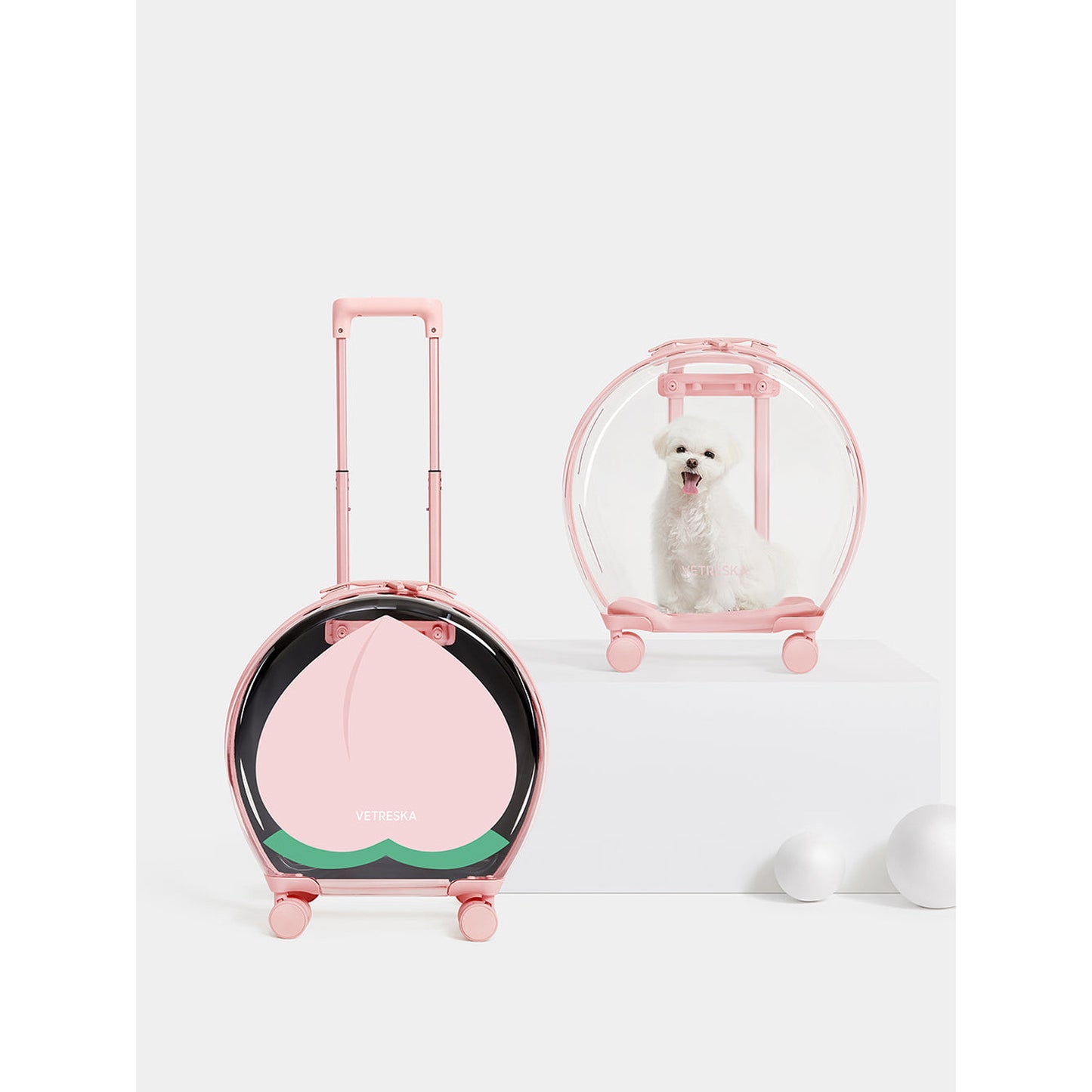 VETRESKA BUBBLE PET CARRIER - PINK