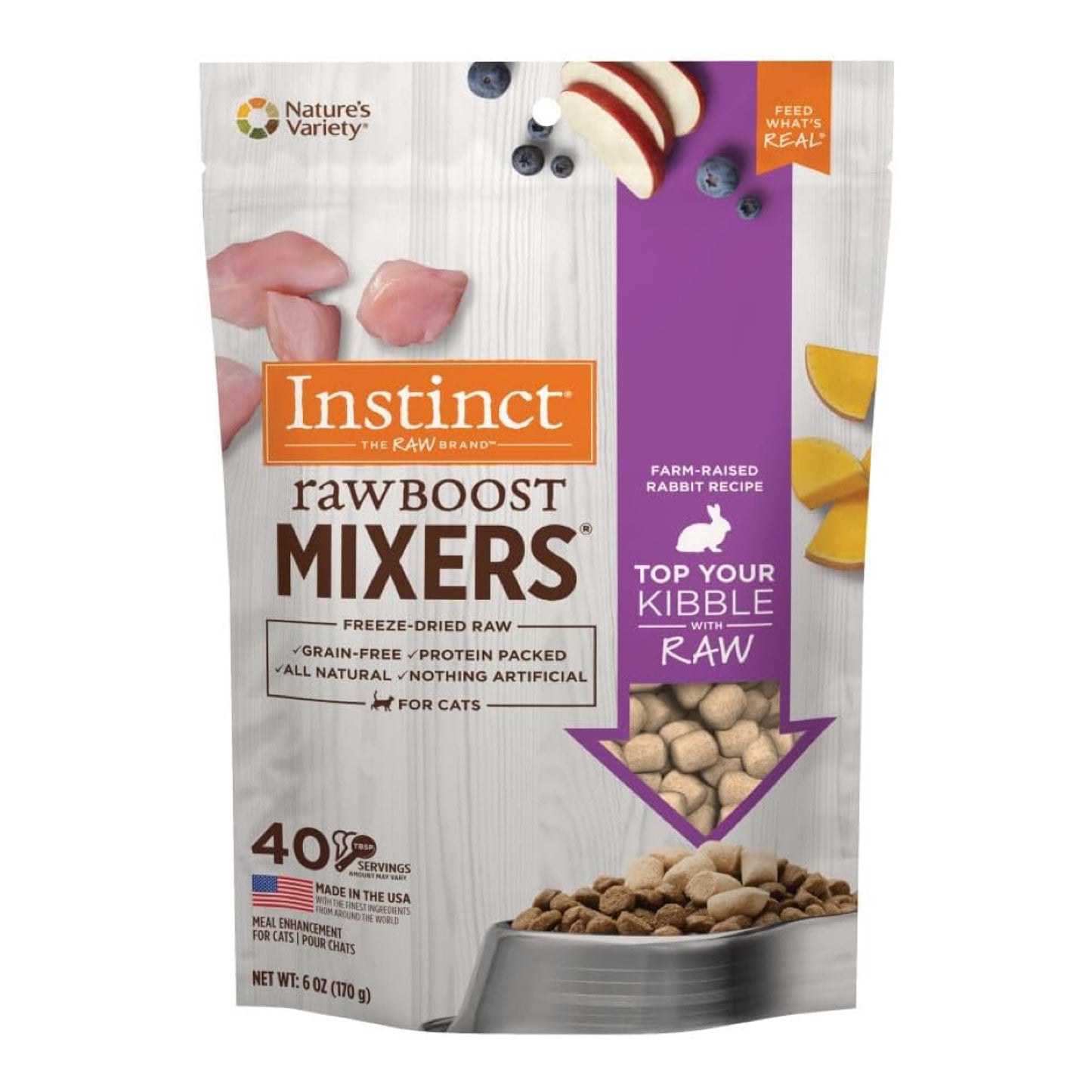 INSTINCT® CAT FOOD RAW BOOST MIXERS FARM-RAISED RABBIT RECIPE