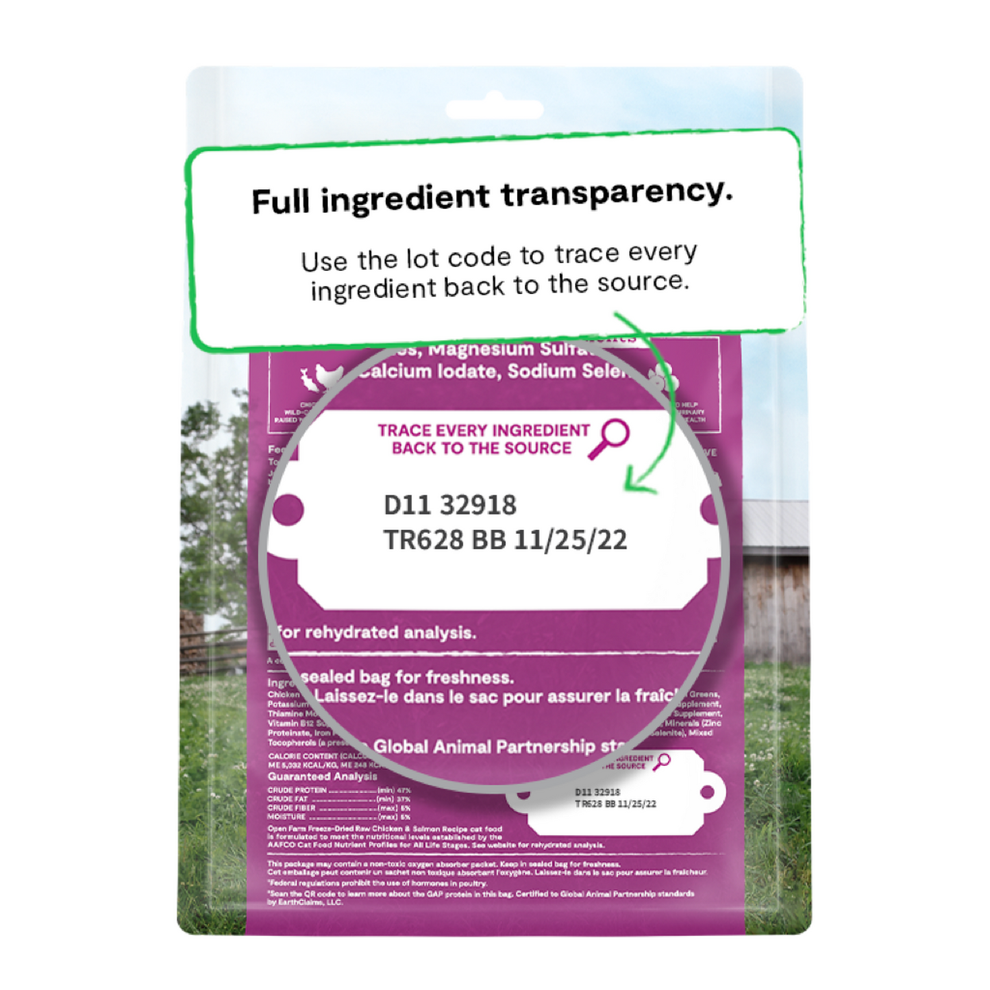 OPEN FARM Chicken & Salmon Freeze Dried Raw Cat Food
