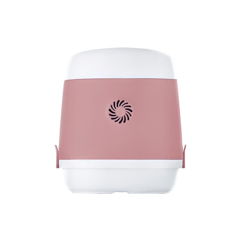 PAKEWAY TOMCAT CAT LITTER BOX FULLY ENCLOSED KITTY TRAY TOILET ODOR CONTROL BASIN LARGE - PINK