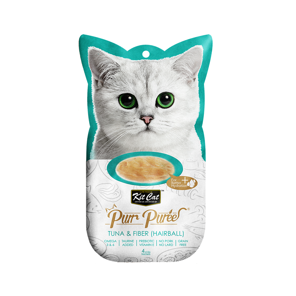 Kit Cat Purr Puree Tuna & Fiber (Hairball)