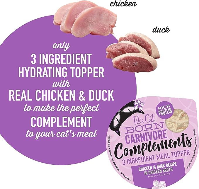 Tiki Cat® Born Carnivore® Complements Chicken & Duck Cat Meal Toppers