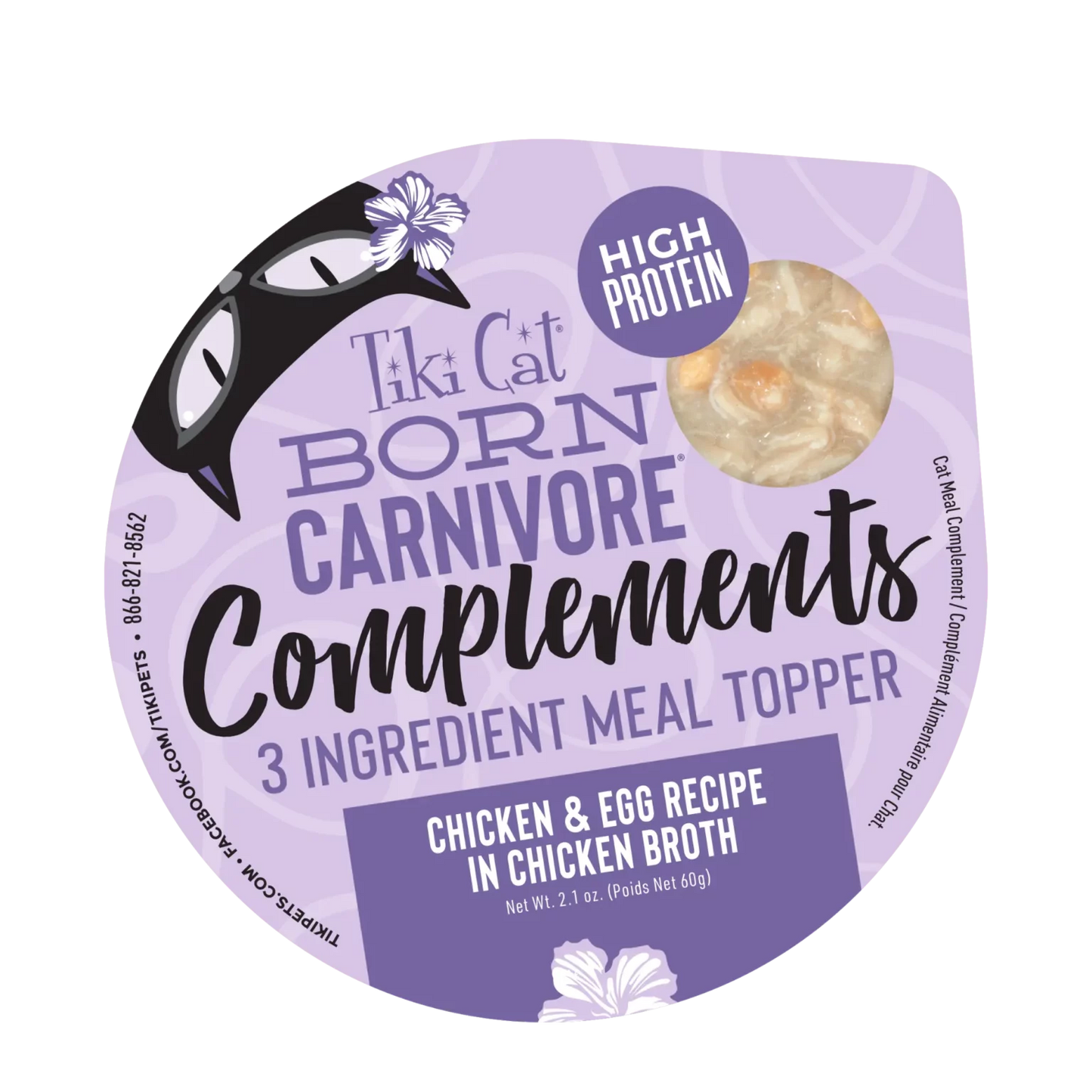 Tiki Cat® Born Carnivore® Complements Chicken & Egg Cat Meal Toppers