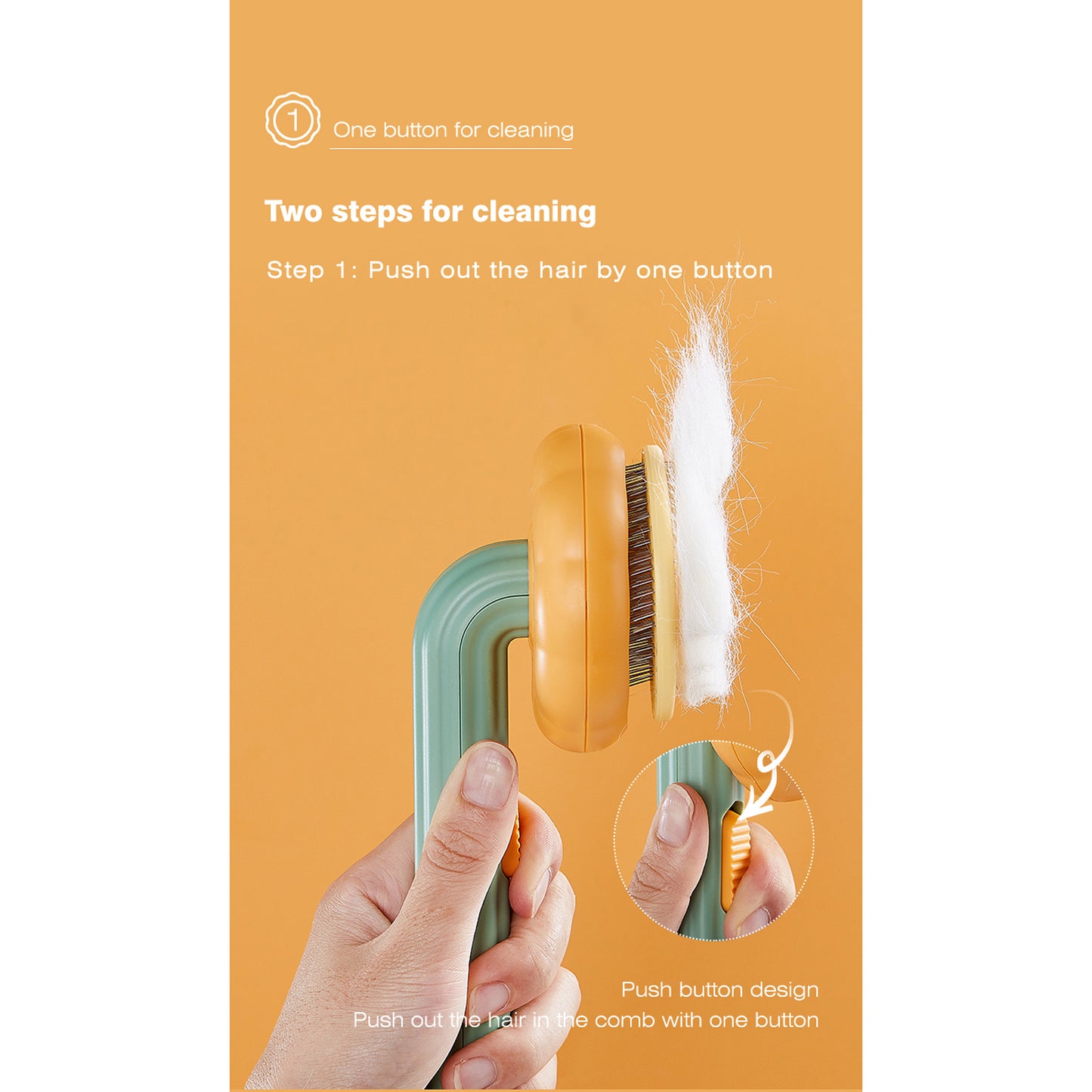 Aiwo Deshedding Pet Pumpkin Hair Brush