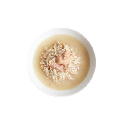 Kit Cat Goat Milk chicken salmon wet cat food in bowl