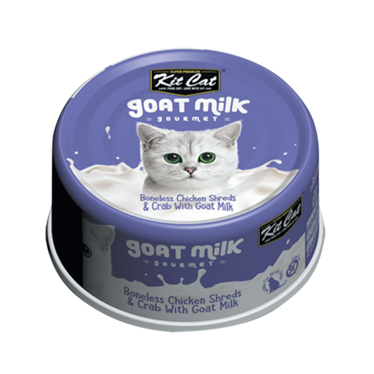Kit Cat Boneless Chicken Shreds & Crab With Goat Milk