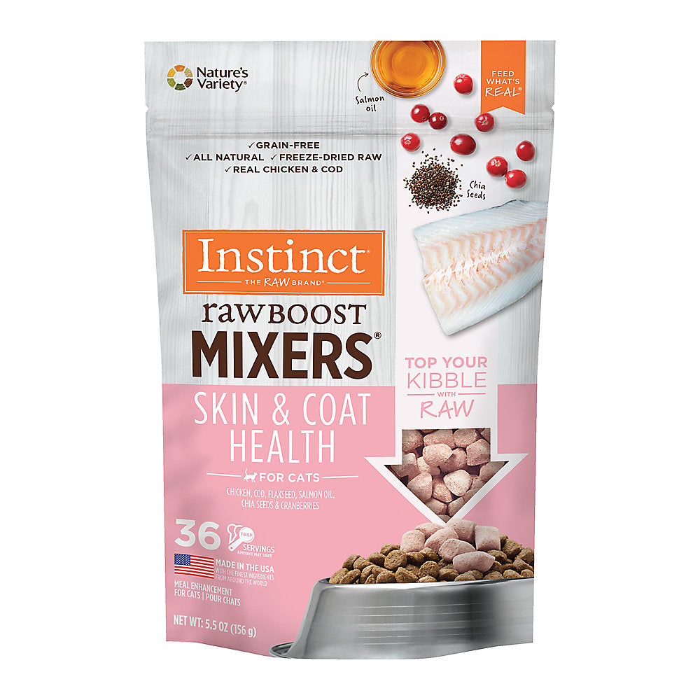 INSTINCT® CAT FOOD RAW BOOST MIXERS SKIN & COAT HEALTH
