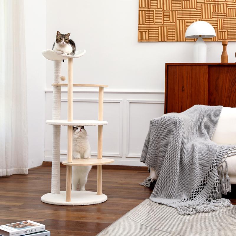 Pawz Road overlooking Wooden 5-Level Indoor Cat Tower