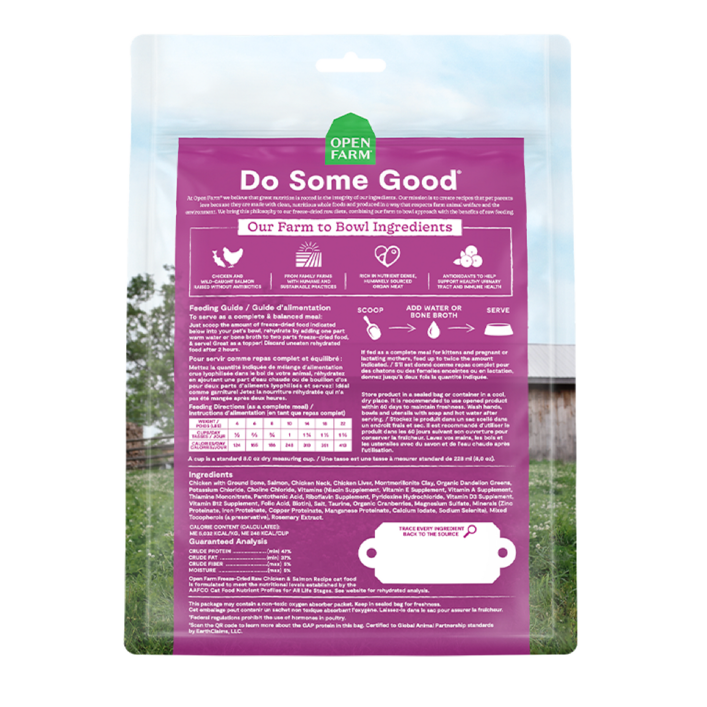 OPEN FARM Chicken & Salmon Freeze Dried Raw Cat Food
