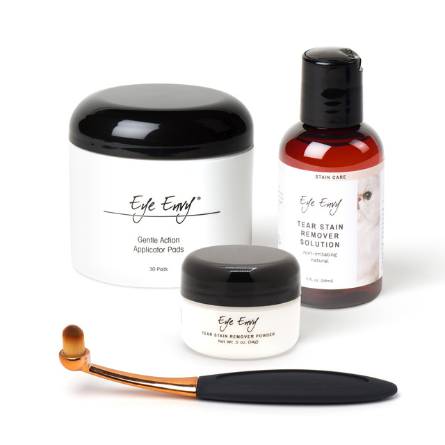 EYE ENVY CAT TEAR STAIN REMOVER STARTER KIT WITH SMALL PROPOWDER BRUSH