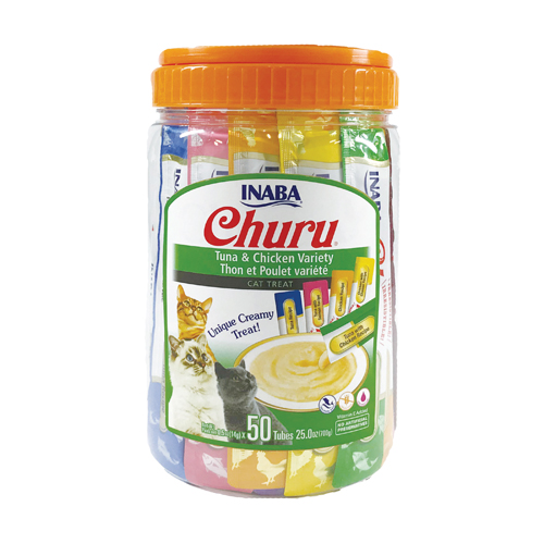 INABA Cat CHURU 50 ct Tuna and Chicken Variety Jar