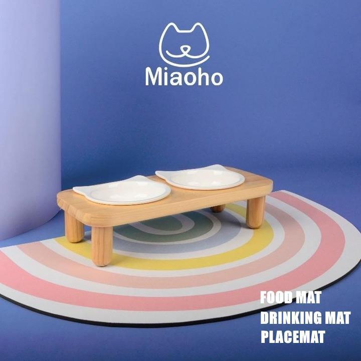 Miaoho Waterproof Rainbow Pet Food Mat