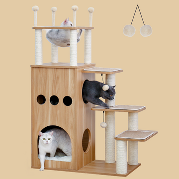 Original | PAWZ Road 51-in Sky Castle Cat Tree | gallery image 01 | source preserved