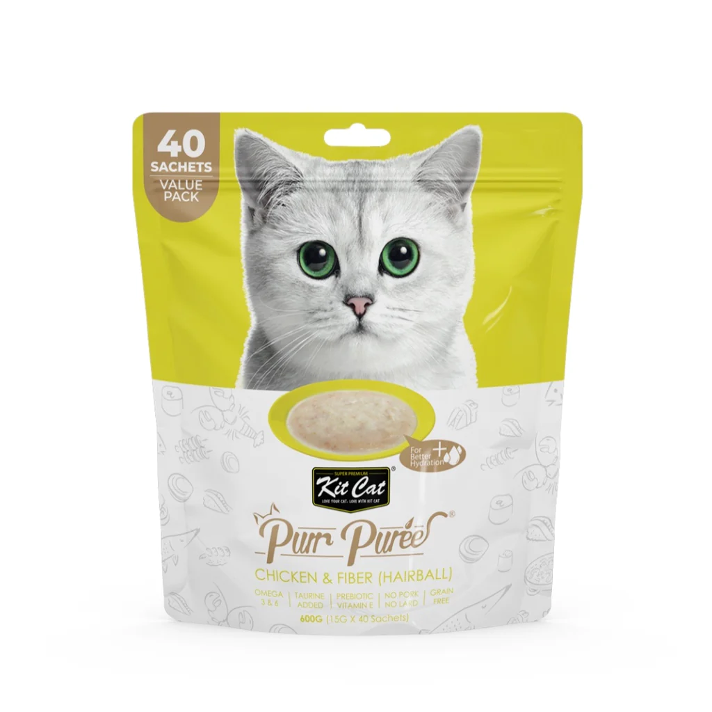 Kit Cat Purr Puree Chicken & Fiber (Hairball)