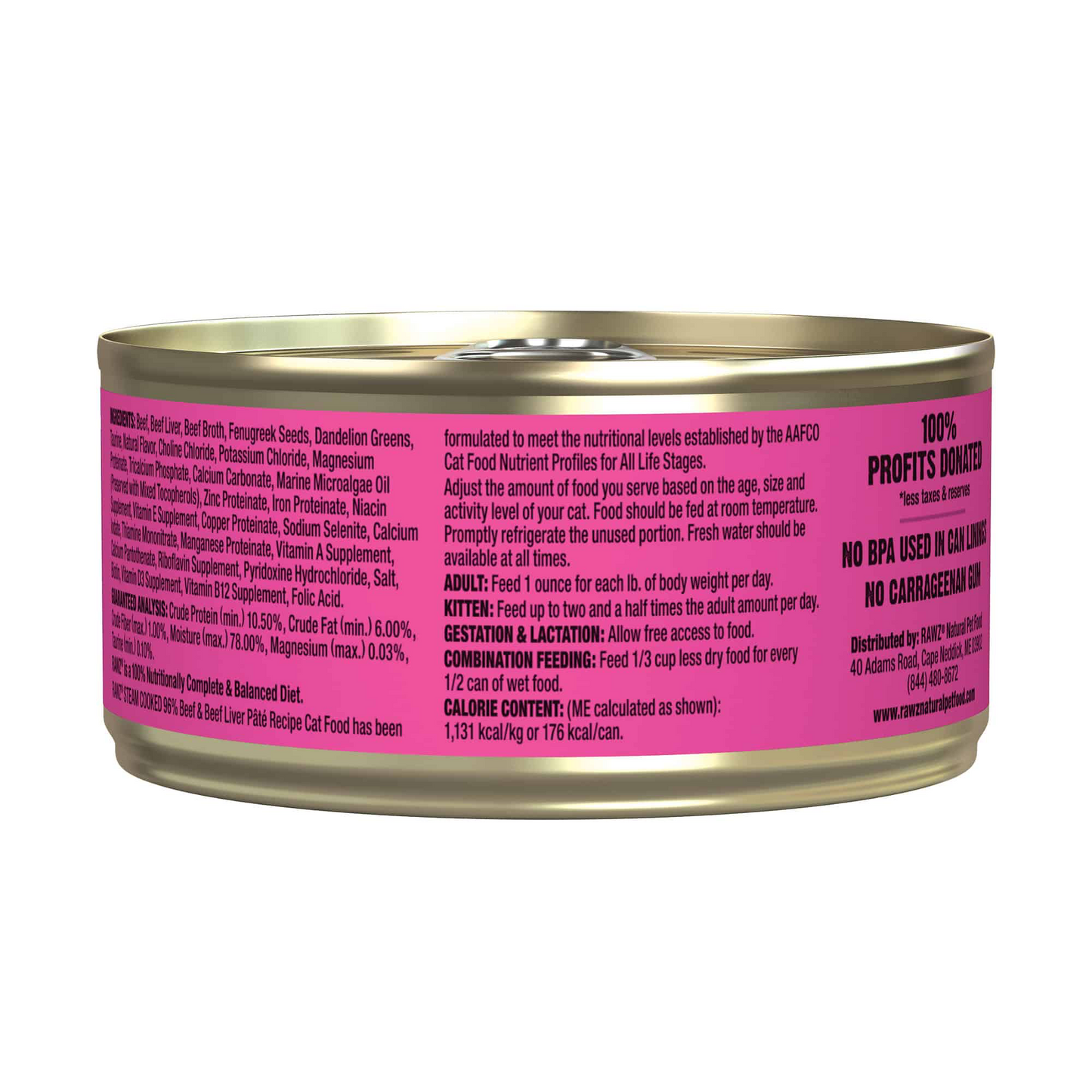 RAWZ® 996% BEEF & BEEF LIVER PATE CAT FOOD