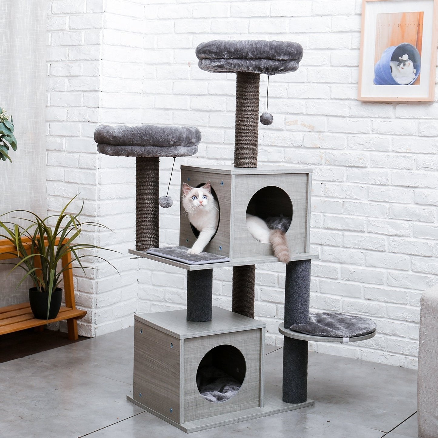 PAWZ Road All-in-1 Marble Cat Tree Medium Activity Center