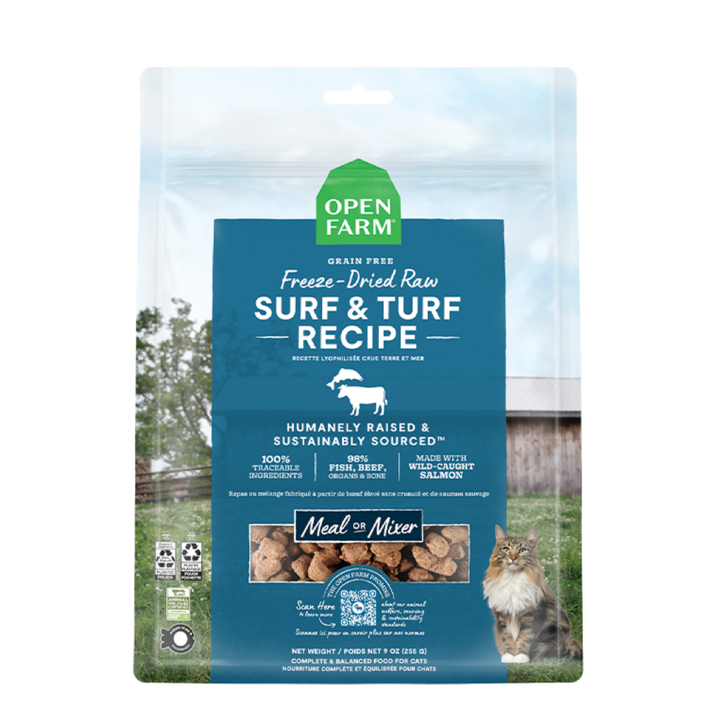 OPEN FARM Surf & Turf Freeze Dried Raw Cat Food
