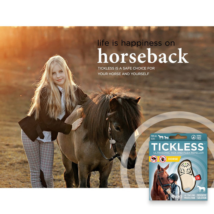 TICKLESS® Horse Ultrasonic Tick & Flea Repellent - Brown