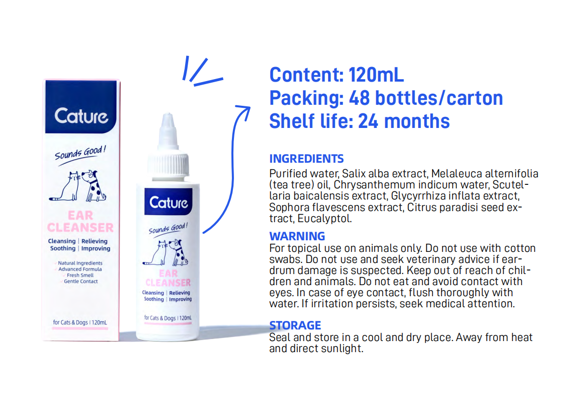 CATURE - Purelab Cat and Dog Ear Cleanser 120ml