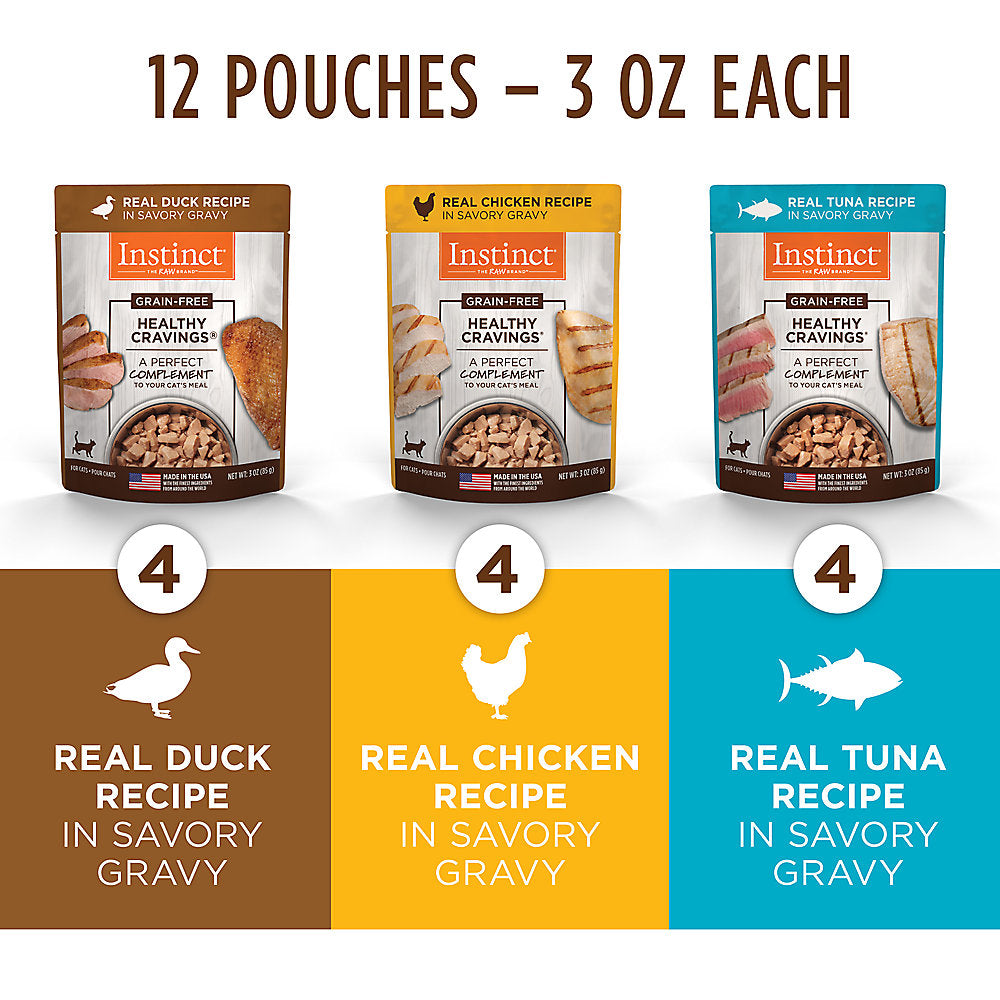 INSTINCT® CAT FOOD HEALTHY CRAVINGS POUCH VARIETY PACK