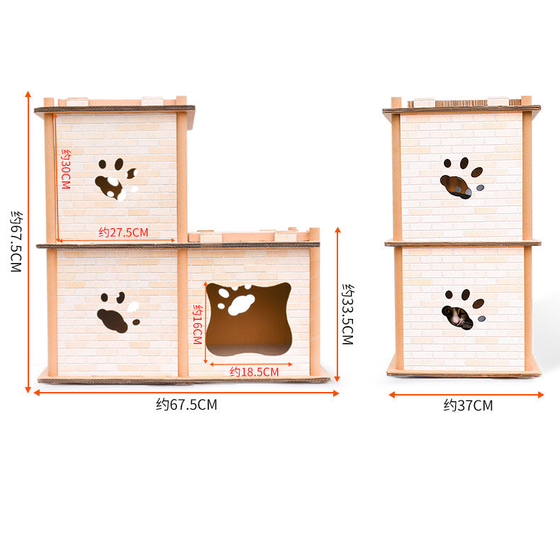 Deku - Ladder DIY Carton Cat House Cat Scratch Board