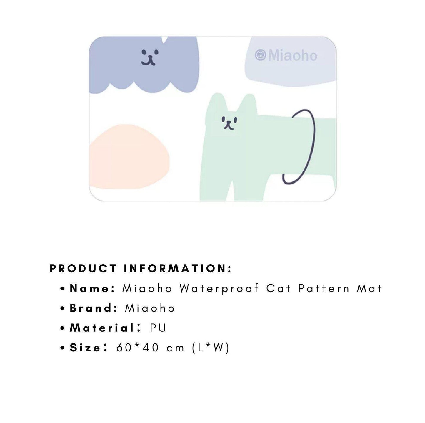 Miaoho Kitty Family Pet Food Mat