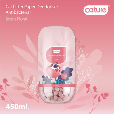 CATURE - Cat Deodoriser - Anti-Bacteria Scented Beads - Floral 450ml