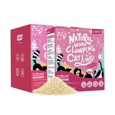 CATURE Natural Wood Clumping Odor Control Plus 8KG