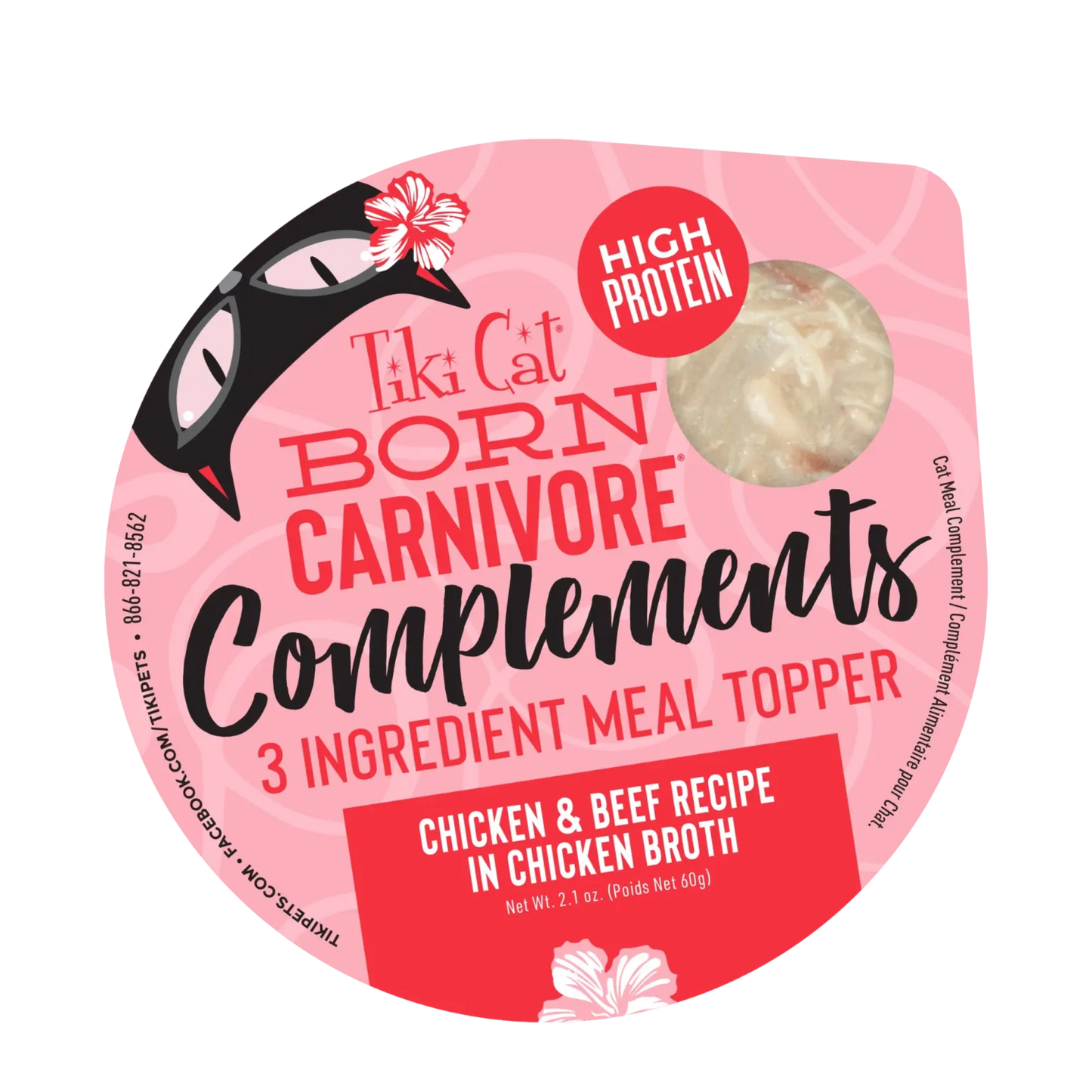 Tiki Cat® Born Carnivore® Complements Chicken & Beef Cat Meal Toppers
