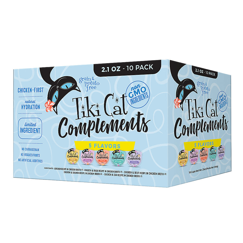 Tiki Cat® Born Carnivore® Complements Variety Pack Cat Meal Toppers (10ct)