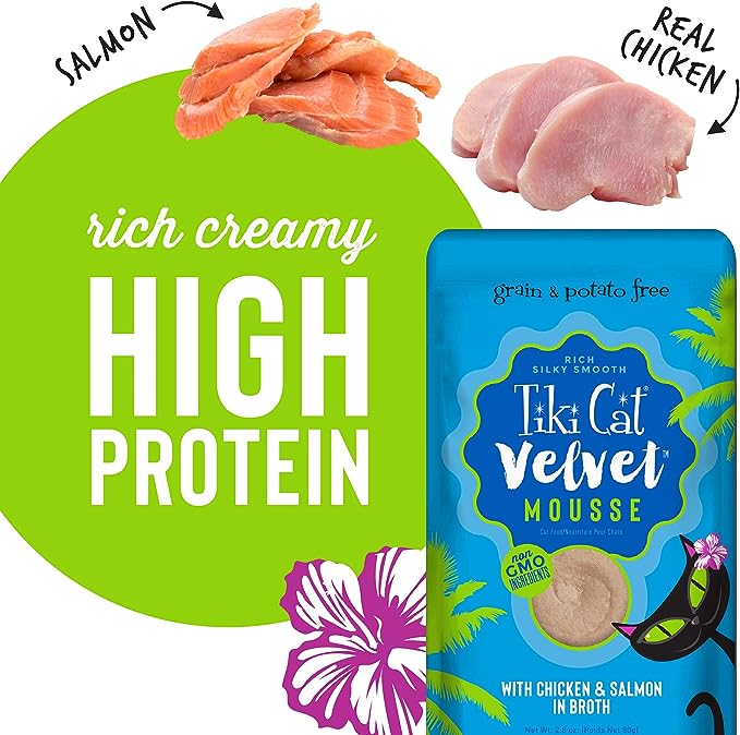 Tiki Cat® Velvet Mousse™ Chicken & Salmon Wet Cat Food