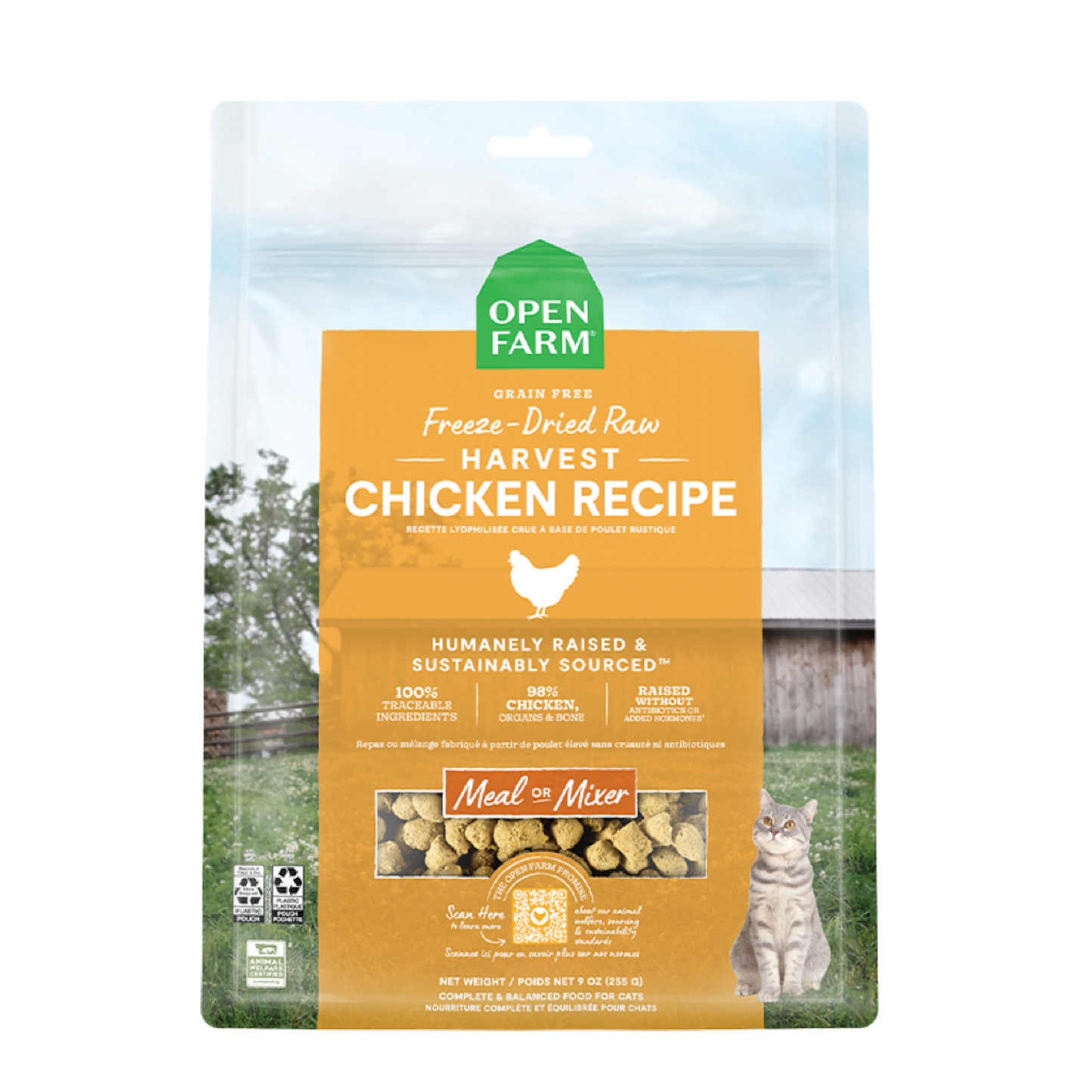 OPEN FARM Harvest Chicken Freeze Dried Raw Cat Food