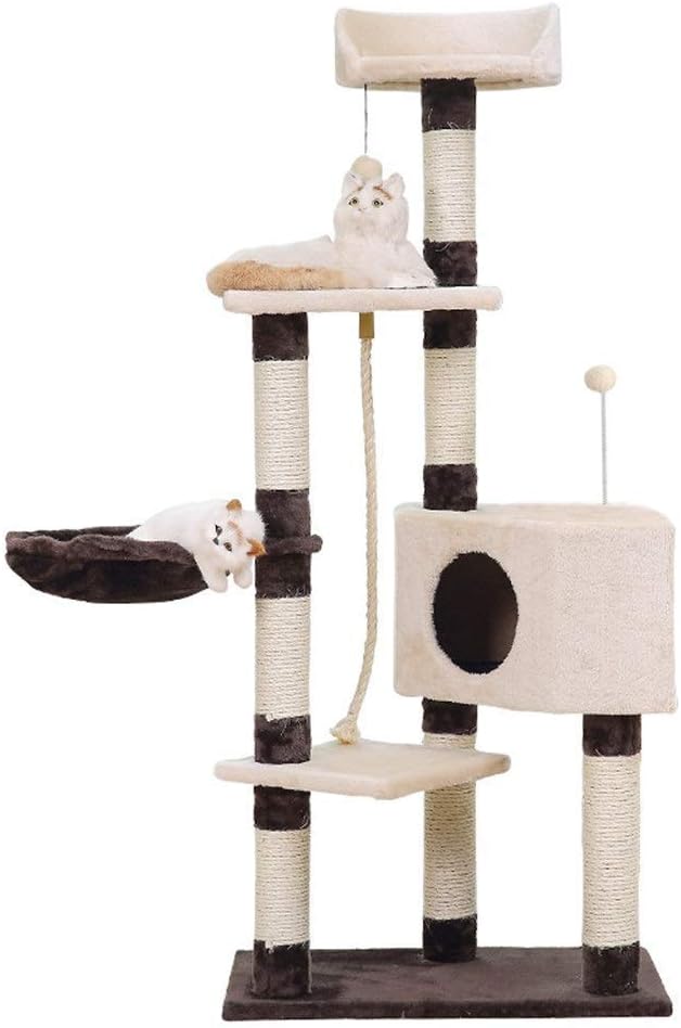 Pawz Road Cat Apartments Cat Nest Cat Tree One Cat Villa Grab Column Cat Climbing Frame Sisal Jumping Platform Cat Climbing Frame Cat Tree Tower