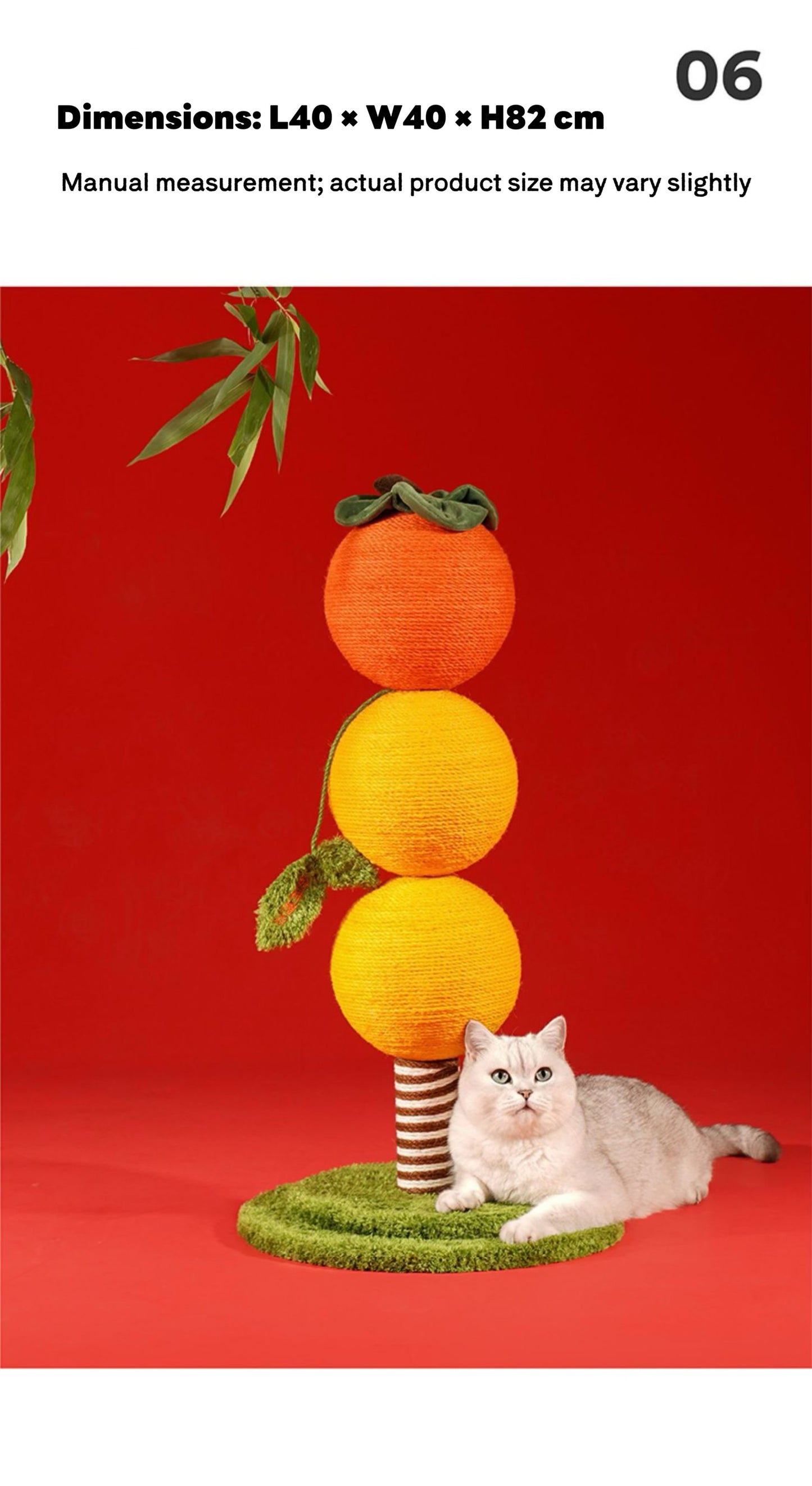 ZEZE Fruit-Shaped Sisal Cat Scratching Post