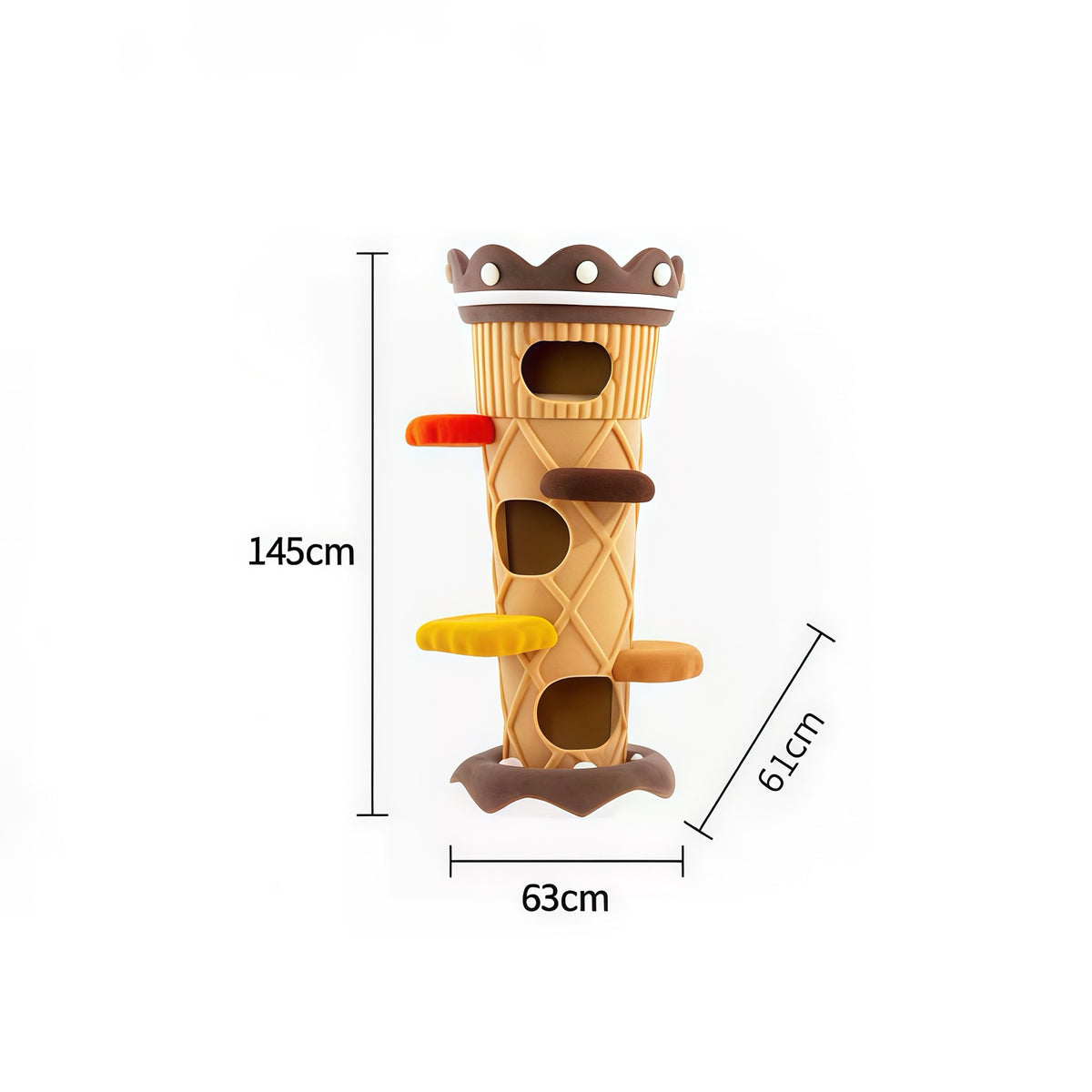 Original | ZEZE Ice Cream Cat Tree Tower | gallery image 05 | source preserved by v3