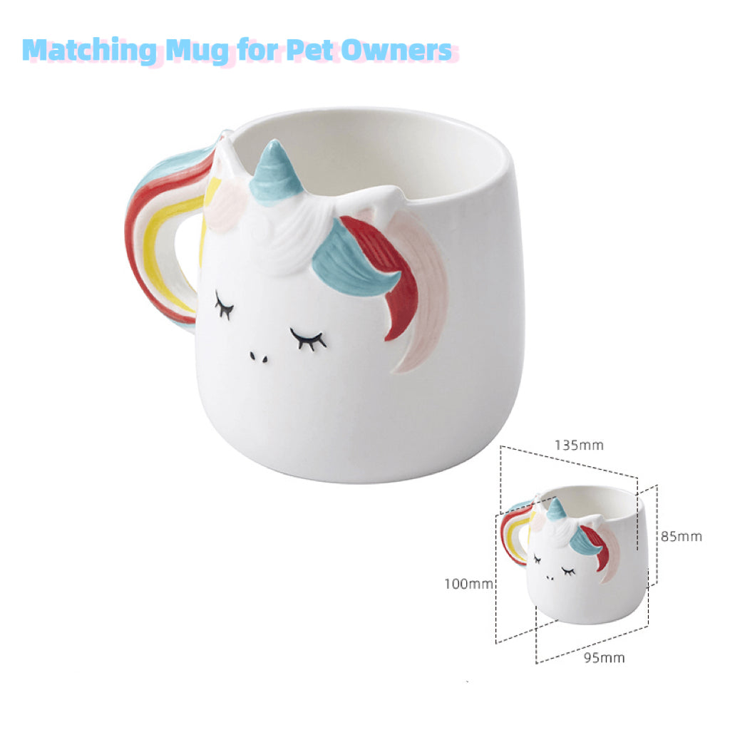 Hocc 彩虹独角兽陶瓷宠物碗