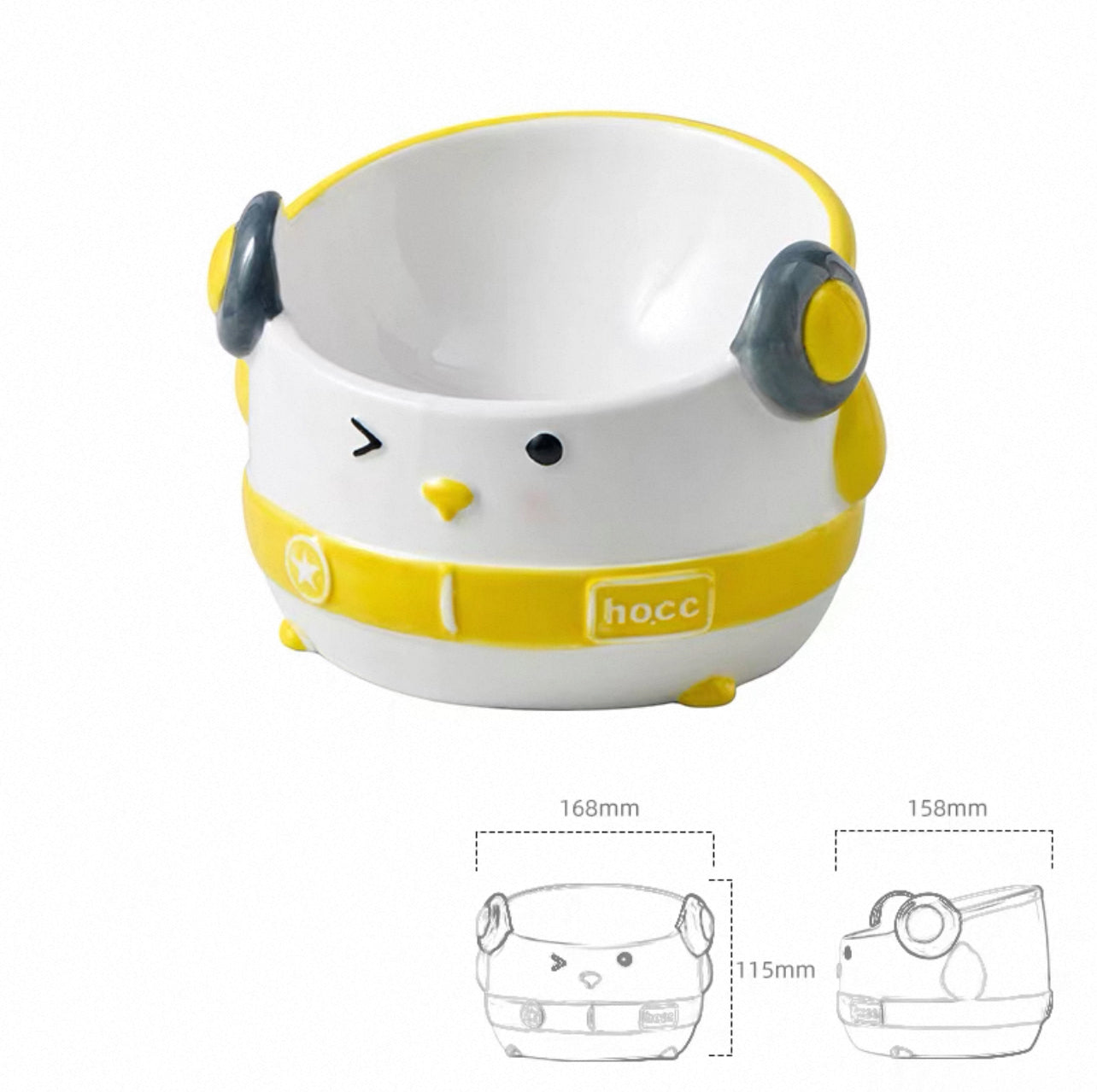 Hip-Hop Penguin Ceramic Pet Bowl