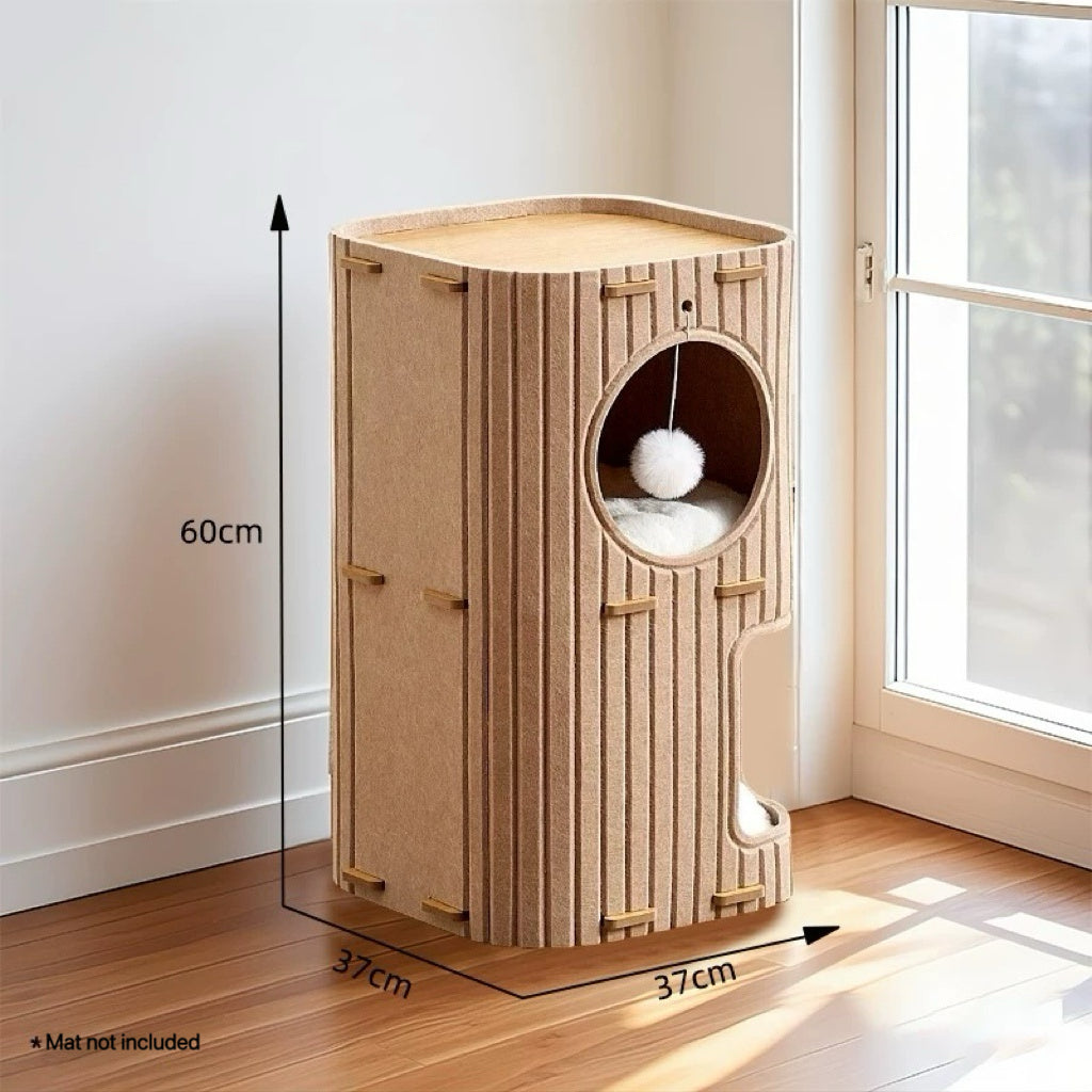 Original | Multi-Functional Felt Cat Tower / Cat Barrel | gallery image 04 | source preserved