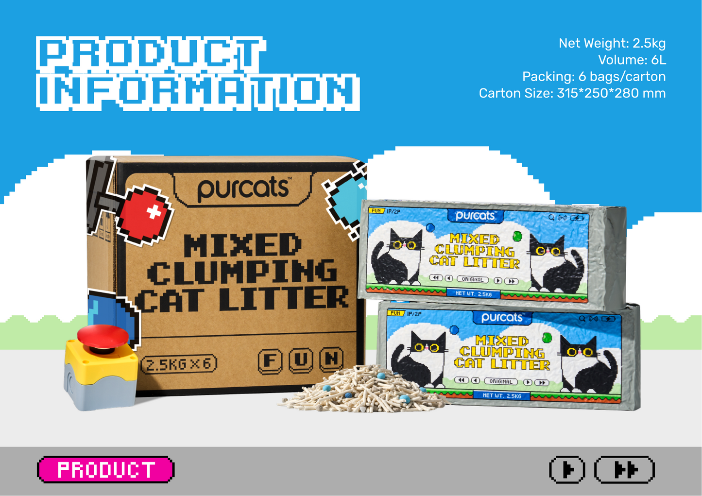 CATURE Purcats Fun Mixed Clumping 2.5 KG
