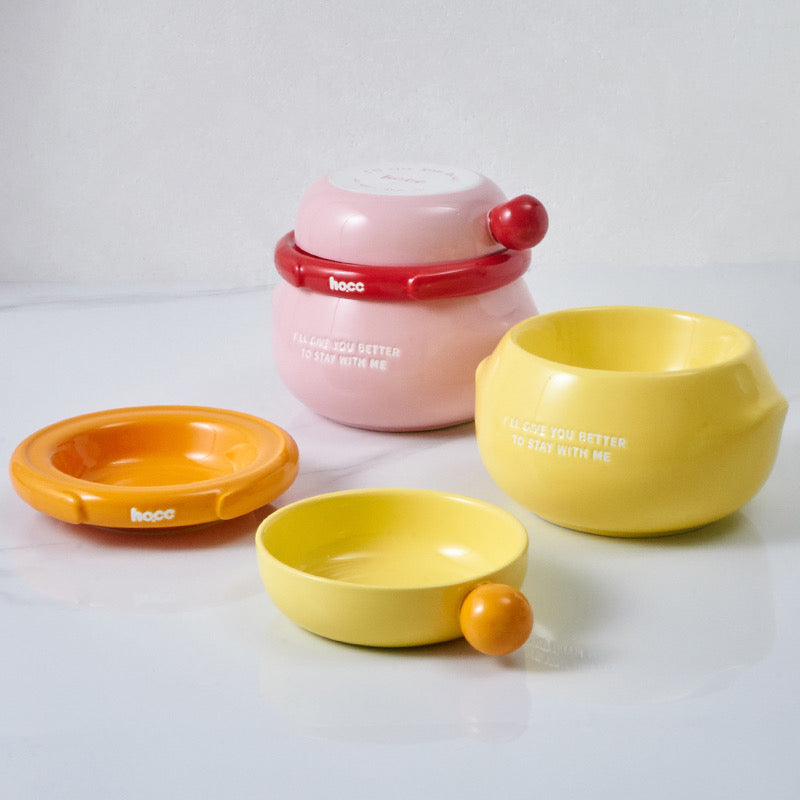 3-in-1 Ceramic Pet Bowl Set