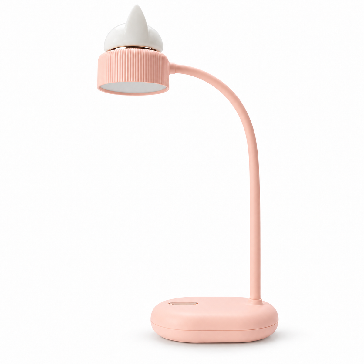Cat-shaped rechargeable desk lamp Peach Pink single SKU on white background
