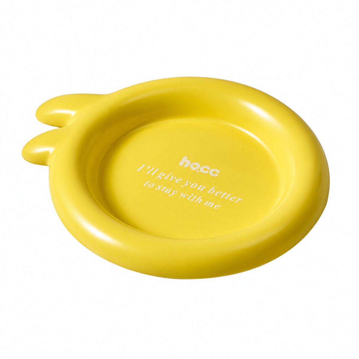 Colorful Ceramic Pet Plates | clean white SKU packshot | Rabbit Yellow | VARIANT_MEDIA_CORRECTION