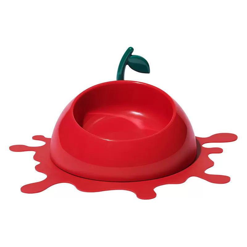 VETRESKA Cat Food Bowl Dog Water Feeding Bowl Dishes Non-Slip Mat Medium Small Dog Juicy Tangerine