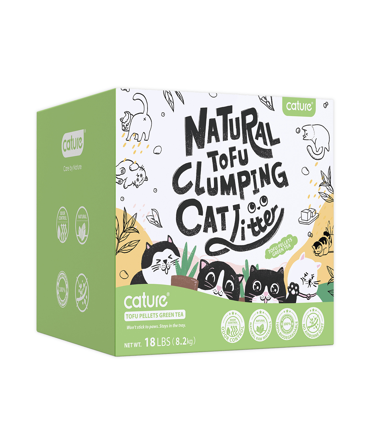 Cature Tofu Cat Green Tea 6L/20L 猫殿下绿茶豆腐猫砂6L/20L - Destiny Pet