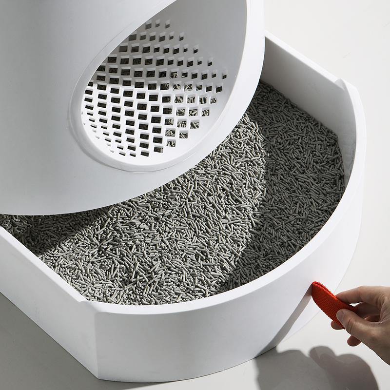 Mayitwill XL Castle 2 in 1 Front-Entry Cat Litter Box 米尾猫城堡猫砂盆套装 - Destiny Pet