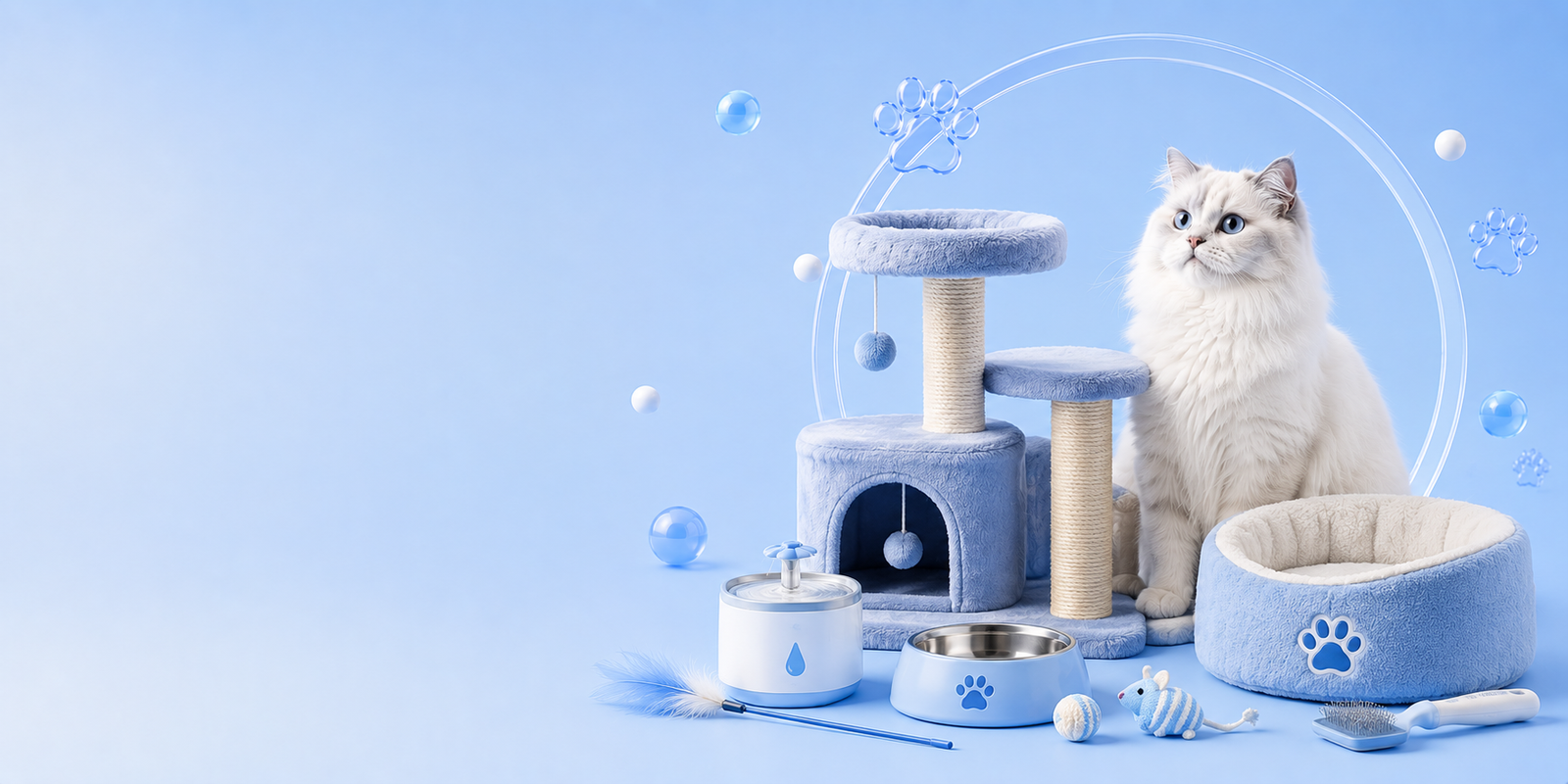 Premium cat essentials collection banner - Destiny Pet Canada