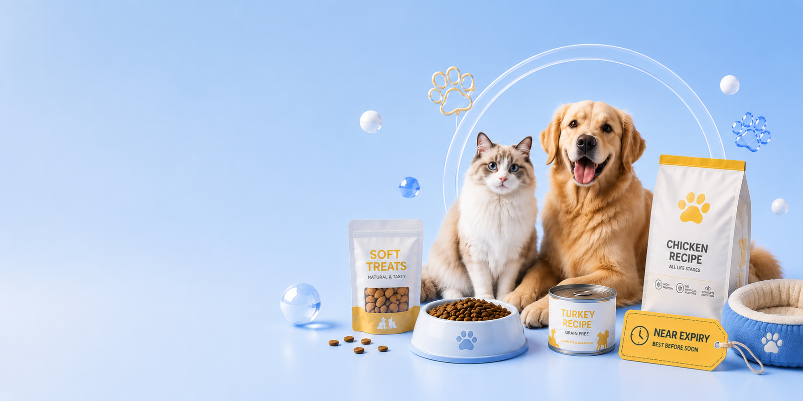 Near expiry pet products collection banner - Destiny Pet Canada