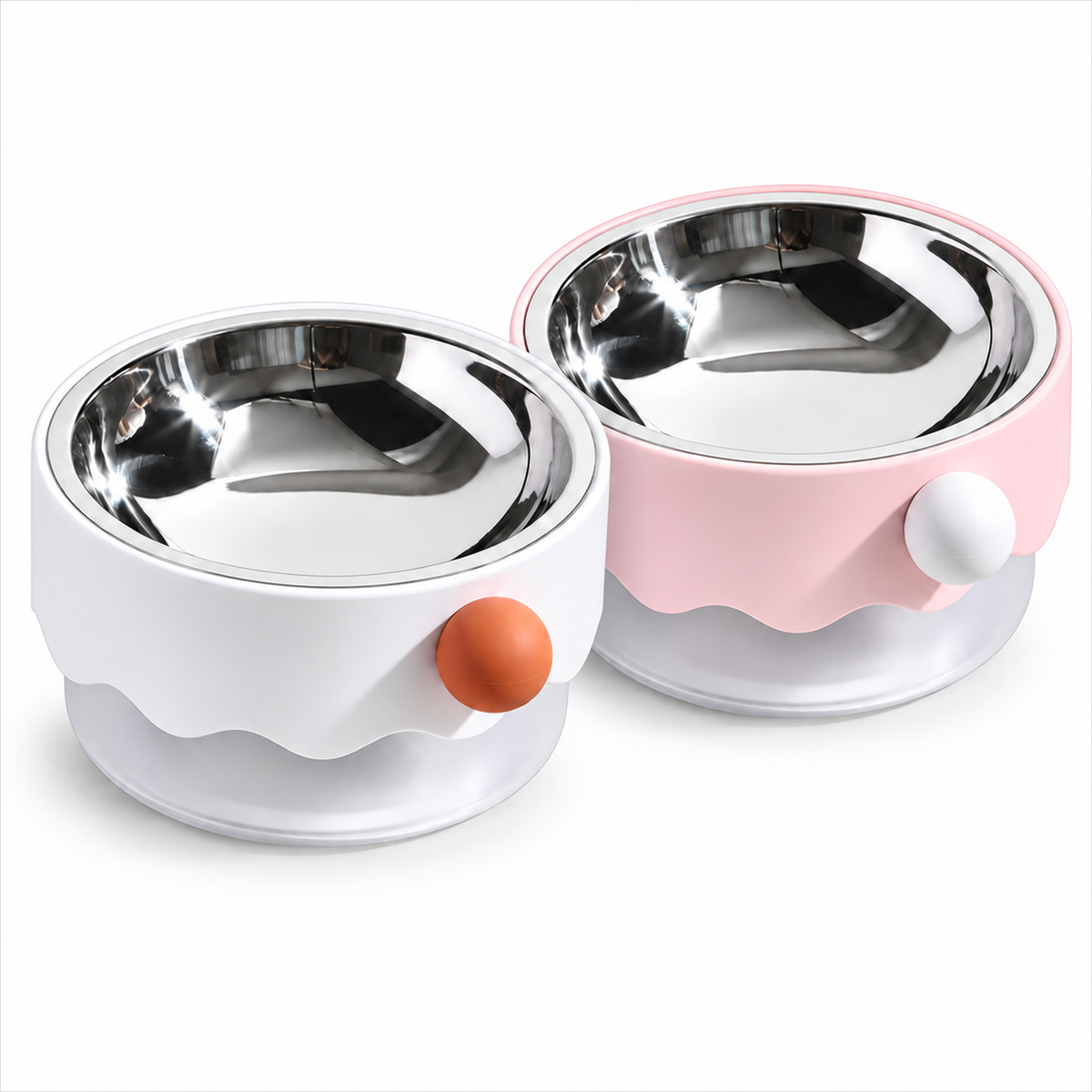MAYITWILL CLOWN CAT BOWL | White + Pink multi-variant hero | pure white background | FULL_FRAME_OUTPAINT | 1:1 | 20260921