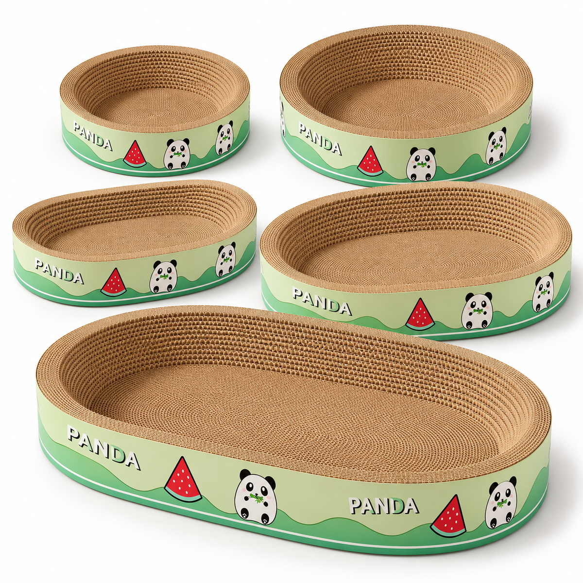 Hero | Oval Shape Cat Scratching Cardboard - Cat Scratch Pad Corrugated Lounge | Cardboard Bowl Nest Cat Scratcher | Cat Pad Board Scratcher | Cat Scratcher | clean product image