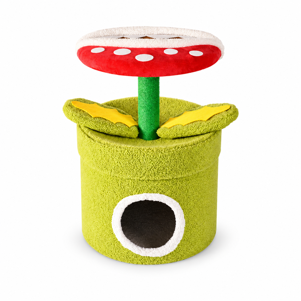 Super Cannibal Flower Cat Tree clean white background product hero v2, source image 8, complete product, no crop